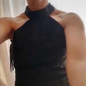 French Connection black halter top